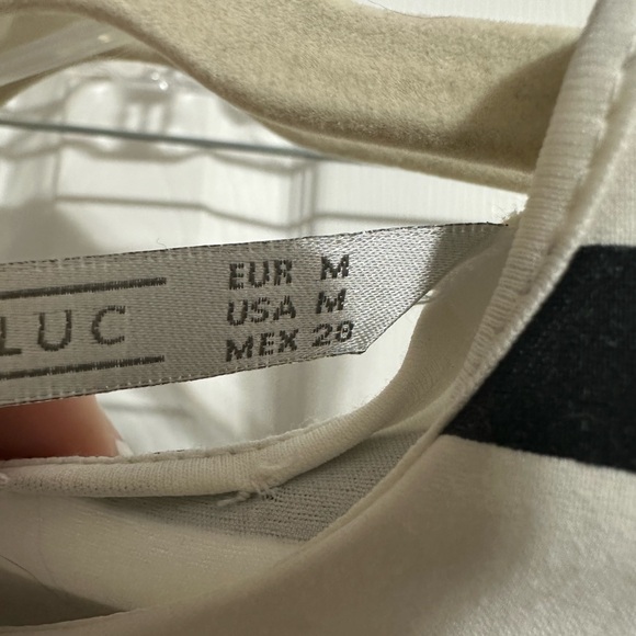 Zara Trafaluc white/black cropped blouse sz M - Picture 4 of 11